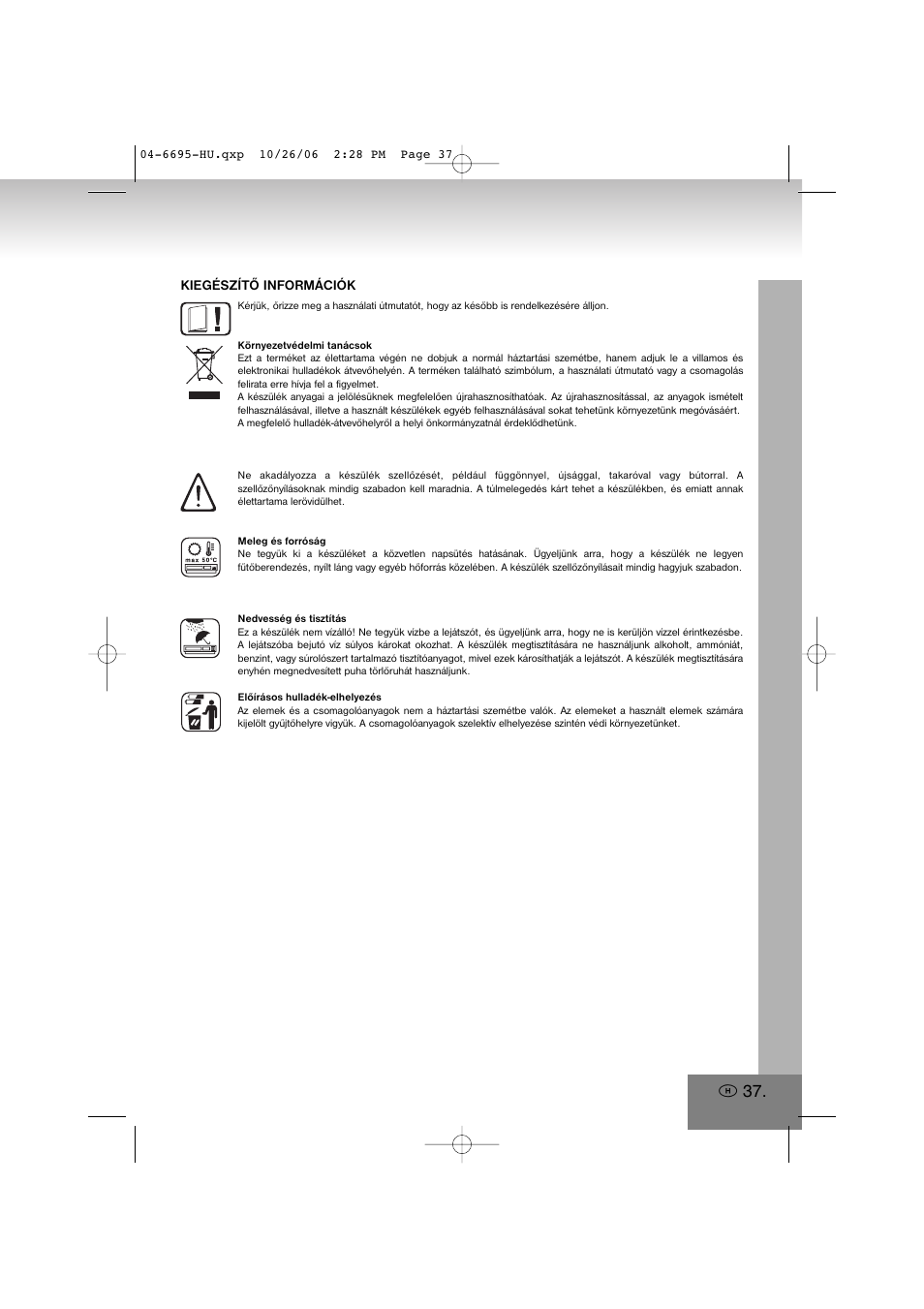 Elta 6695 User Manual | Page 37 / 101