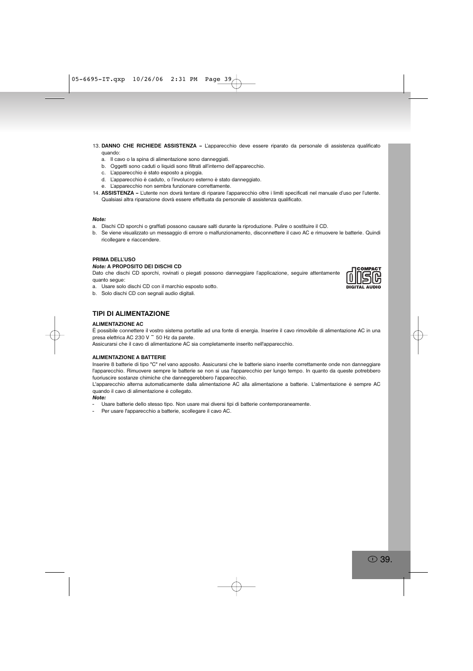 Elta 6695 User Manual | Page 39 / 101