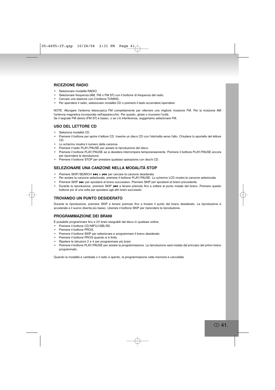 Elta 6695 User Manual | Page 41 / 101