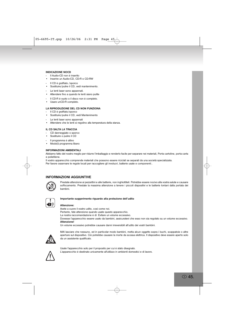 Elta 6695 User Manual | Page 45 / 101