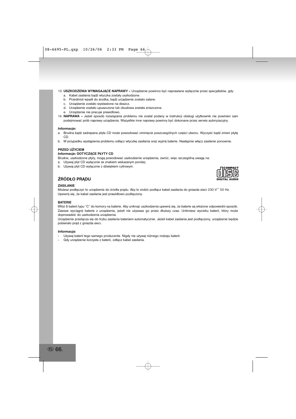 Elta 6695 User Manual | Page 66 / 101