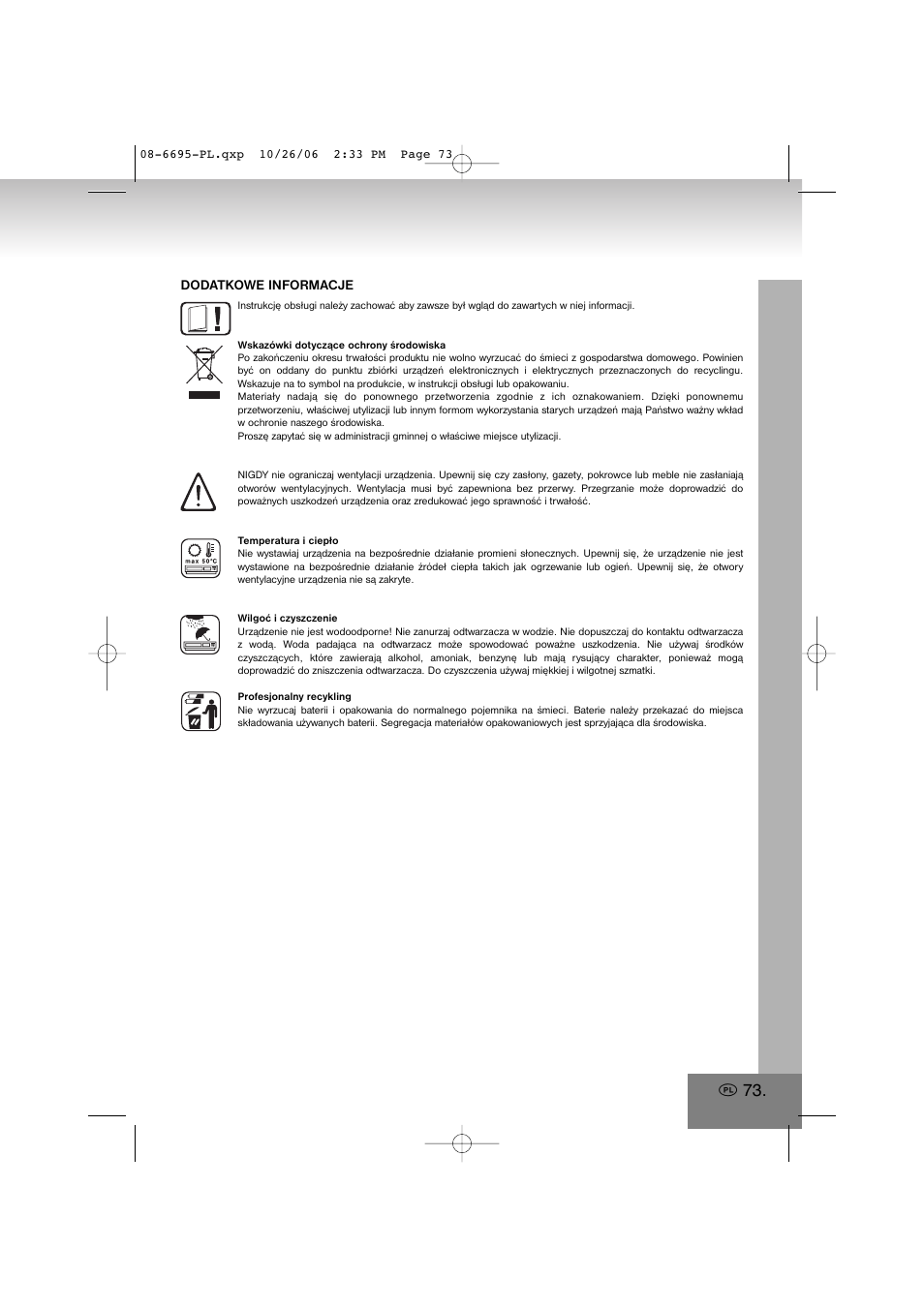 Elta 6695 User Manual | Page 73 / 101