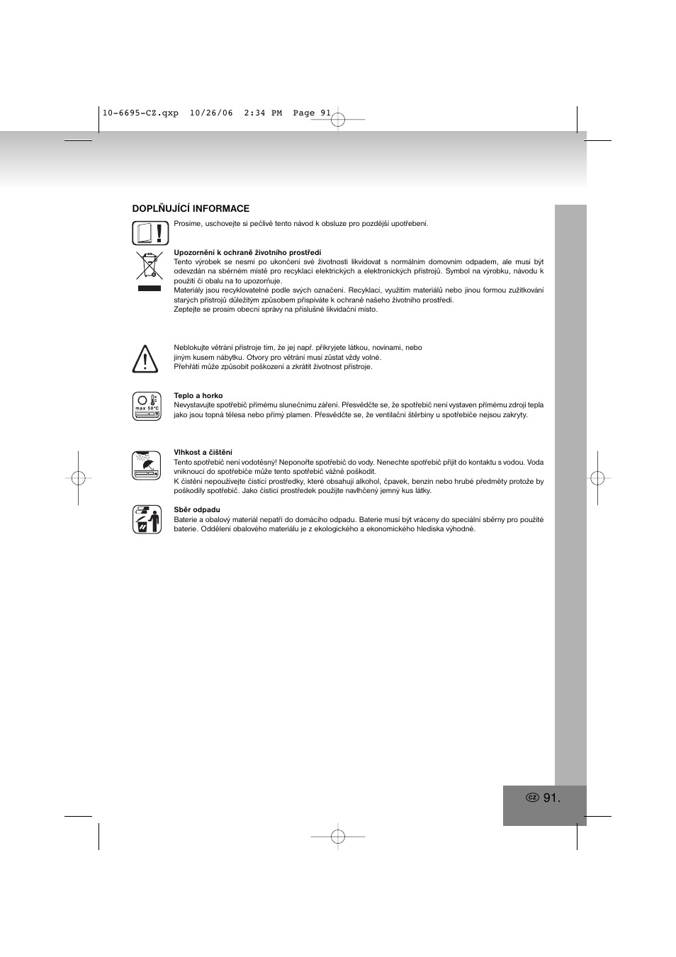 Elta 6695 User Manual | Page 91 / 101