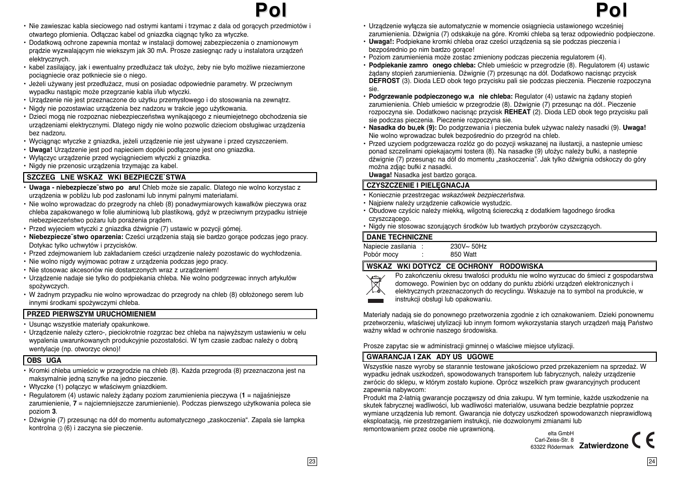 Elta T127 User Manual | Page 13 / 18