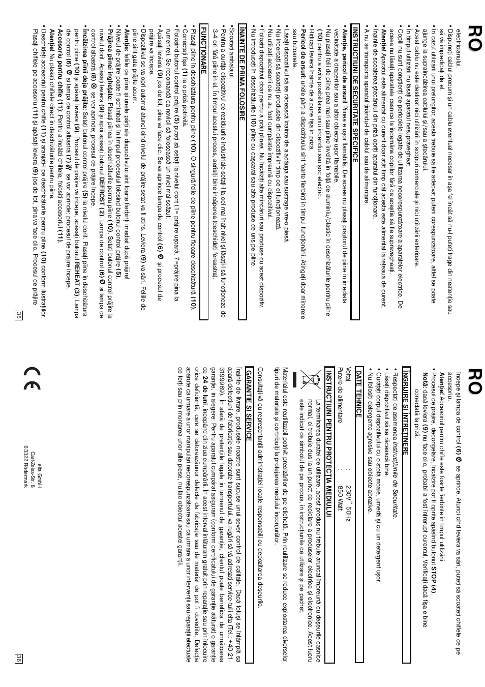 Elta T405 User Manual | Page 19 / 22