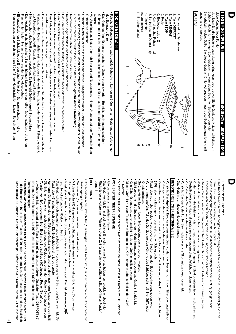 Elta T405 User Manual | Page 2 / 22