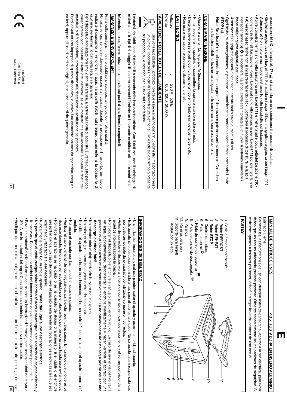 Ie e | Elta T405 User Manual | Page 9 / 22