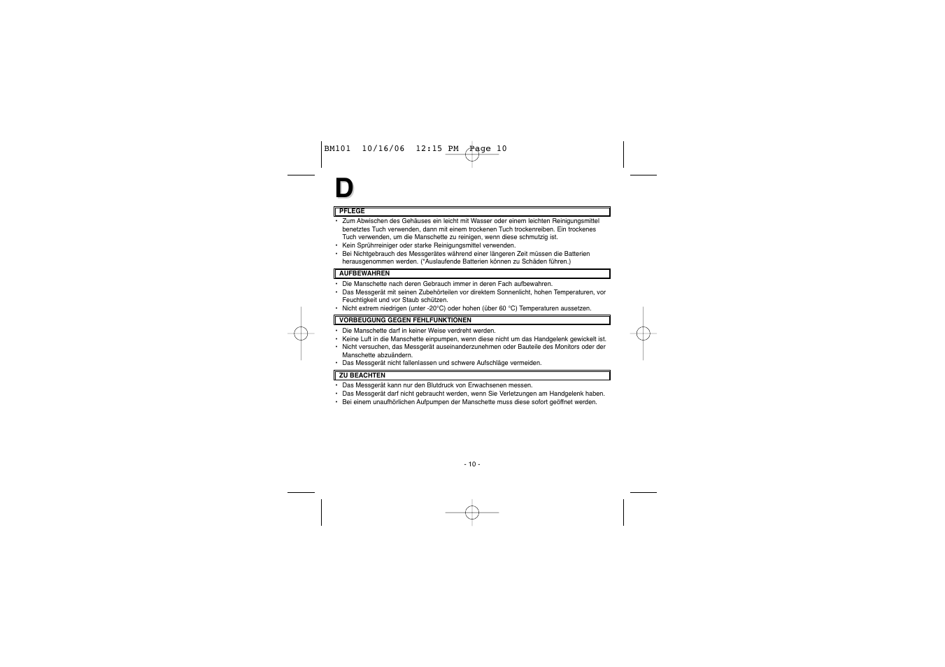 Elta BM-101 User Manual | Page 10 / 133