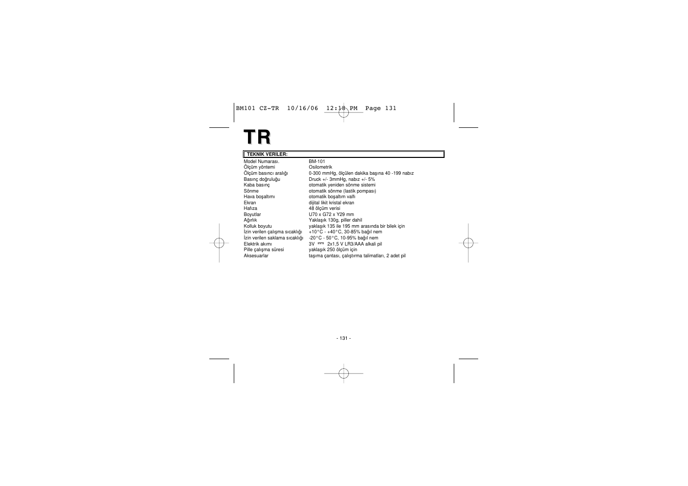 Elta BM-101 User Manual | Page 131 / 133