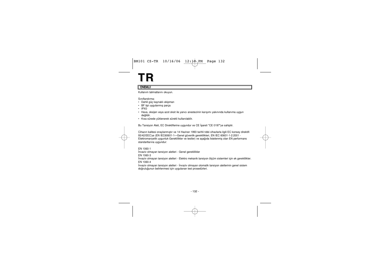 Elta BM-101 User Manual | Page 132 / 133