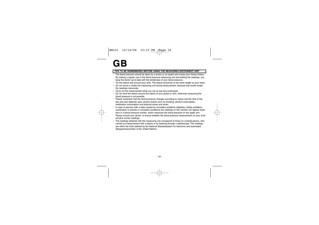 Elta BM-101 User Manual | Page 16 / 133