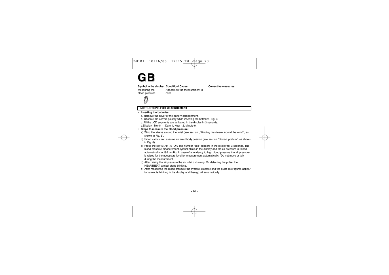 Elta BM-101 User Manual | Page 20 / 133