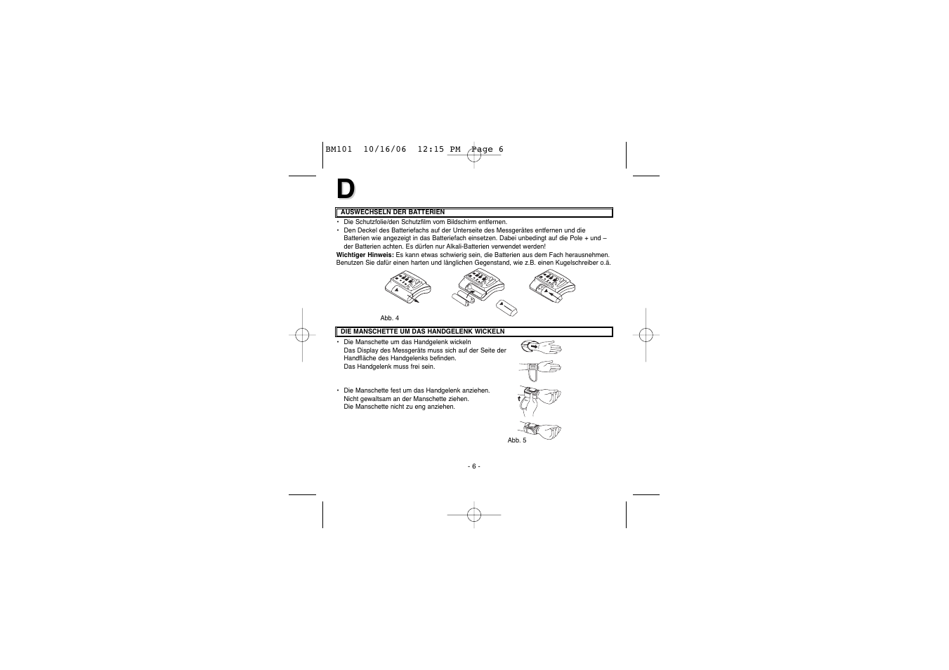 Elta BM-101 User Manual | Page 6 / 133