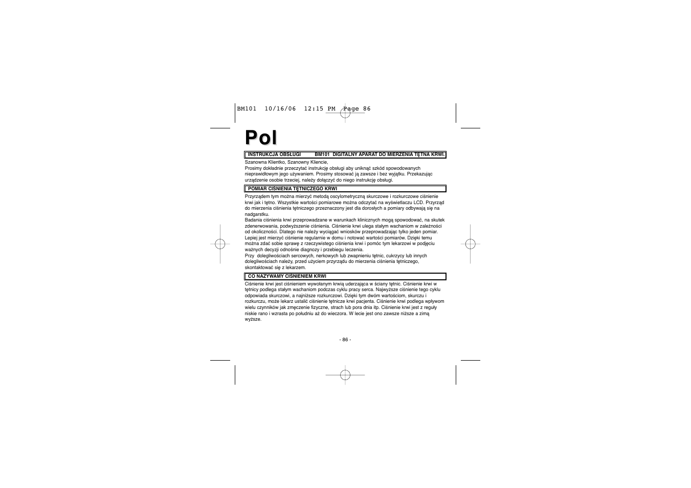 Elta BM-101 User Manual | Page 86 / 133