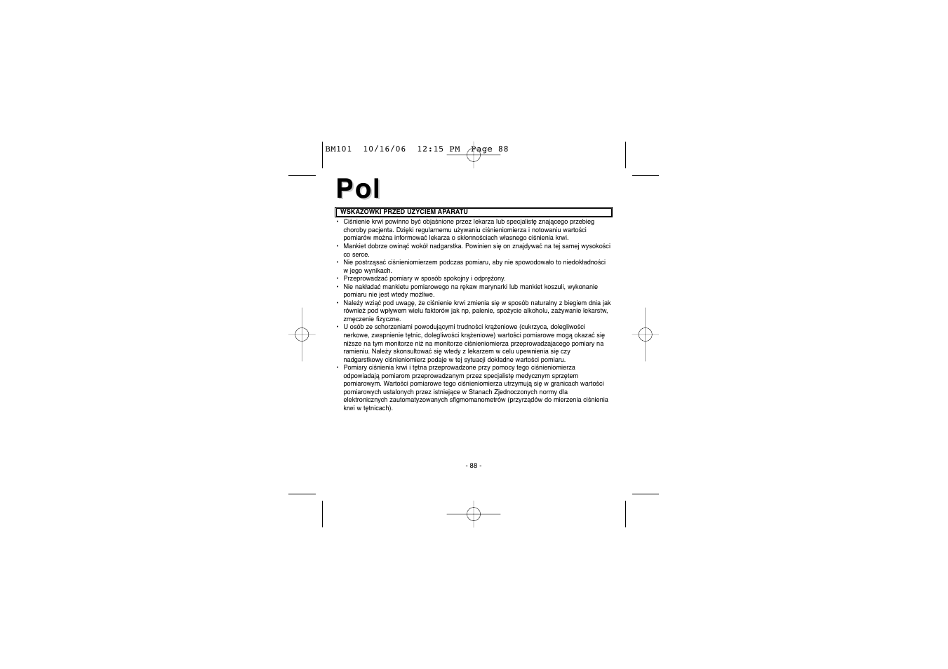 Elta BM-101 User Manual | Page 88 / 133