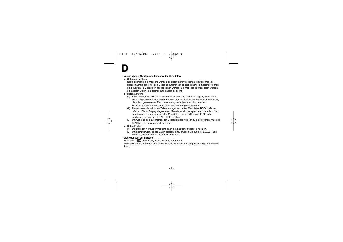 Elta BM-101 User Manual | Page 9 / 133