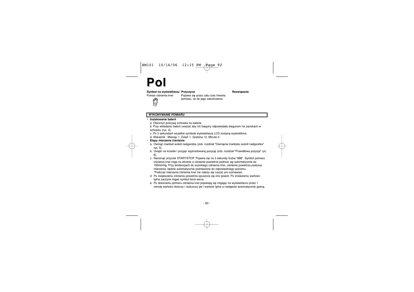 Elta BM-101 User Manual | Page 92 / 133