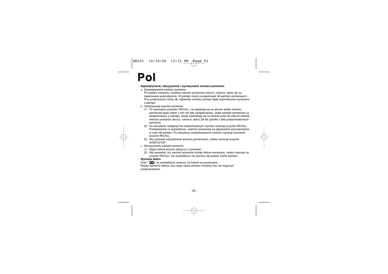 Elta BM-101 User Manual | Page 93 / 133