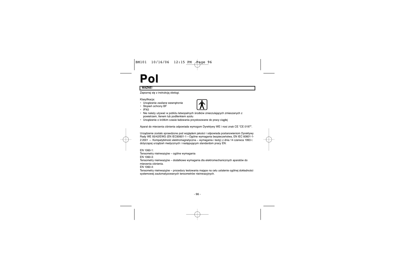 Elta BM-101 User Manual | Page 96 / 133