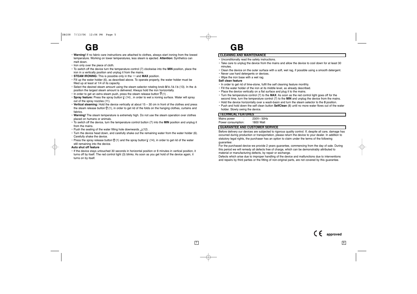 Elta DB108 User Manual | Page 5 / 19