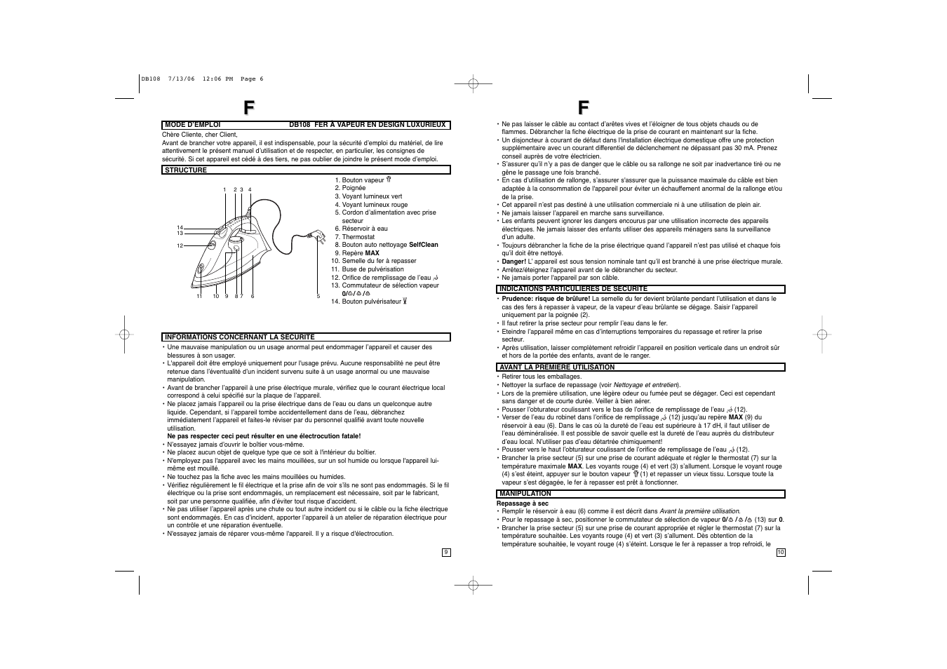 Elta DB108 User Manual | Page 6 / 19