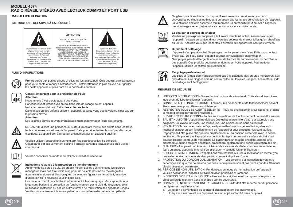 Elta 4574_im p026,27_fr.pdf | Elta 4574 User Manual | Page 14 / 85