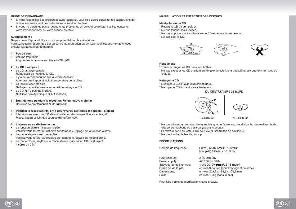 Elta 4574_im p036,37_fr.pdf | Elta 4574 User Manual | Page 19 / 85