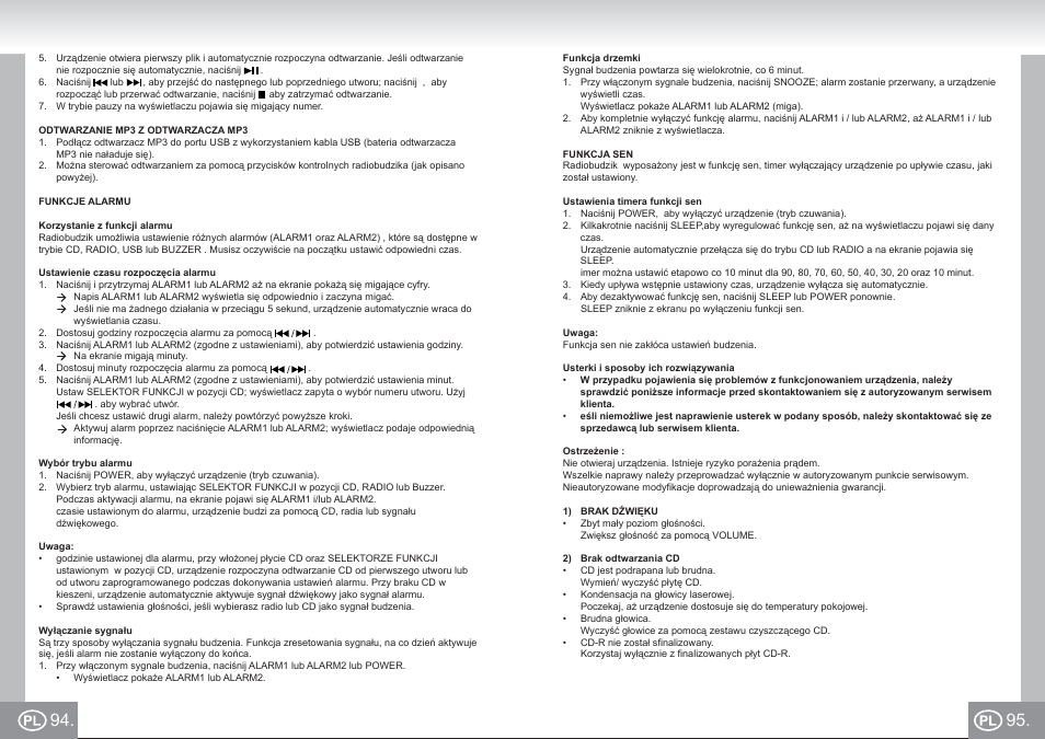 Elta 4574_im p094,95_pl.pdf | Elta 4574 User Manual | Page 48 / 85