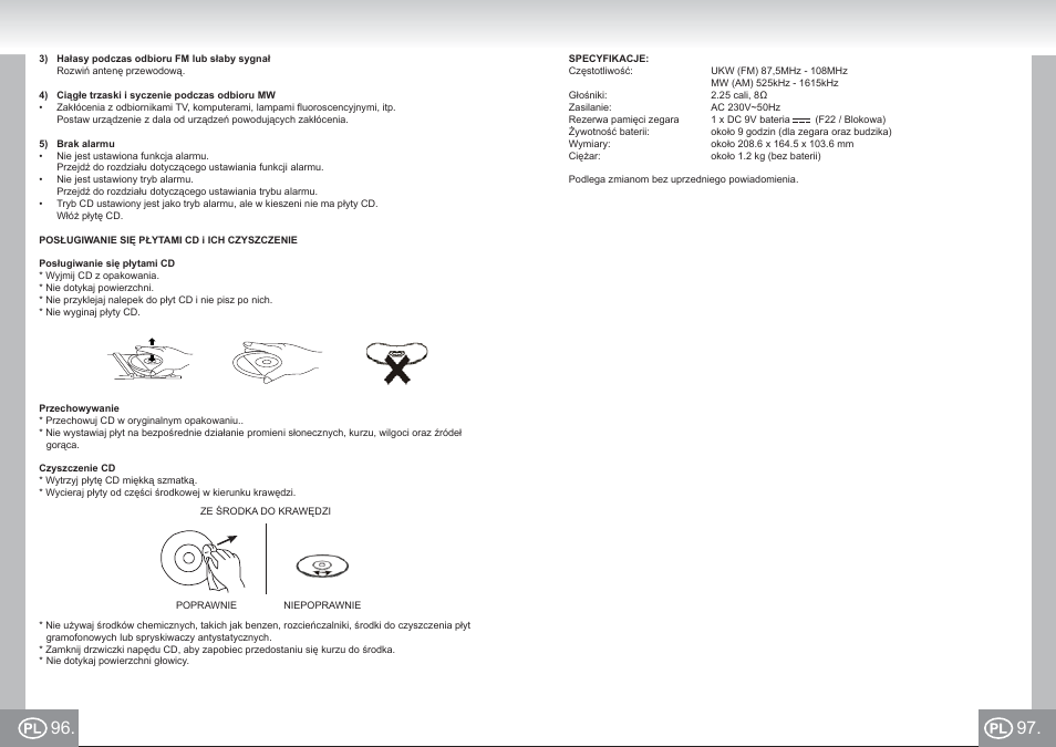 Elta 4574_im p096,97_pl.pdf | Elta 4574 User Manual | Page 49 / 85