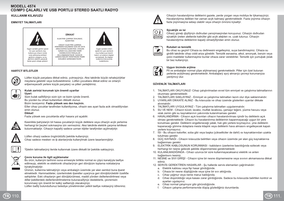 Elta 4574_im p110,111_tr.pdf | Elta 4574 User Manual | Page 56 / 85