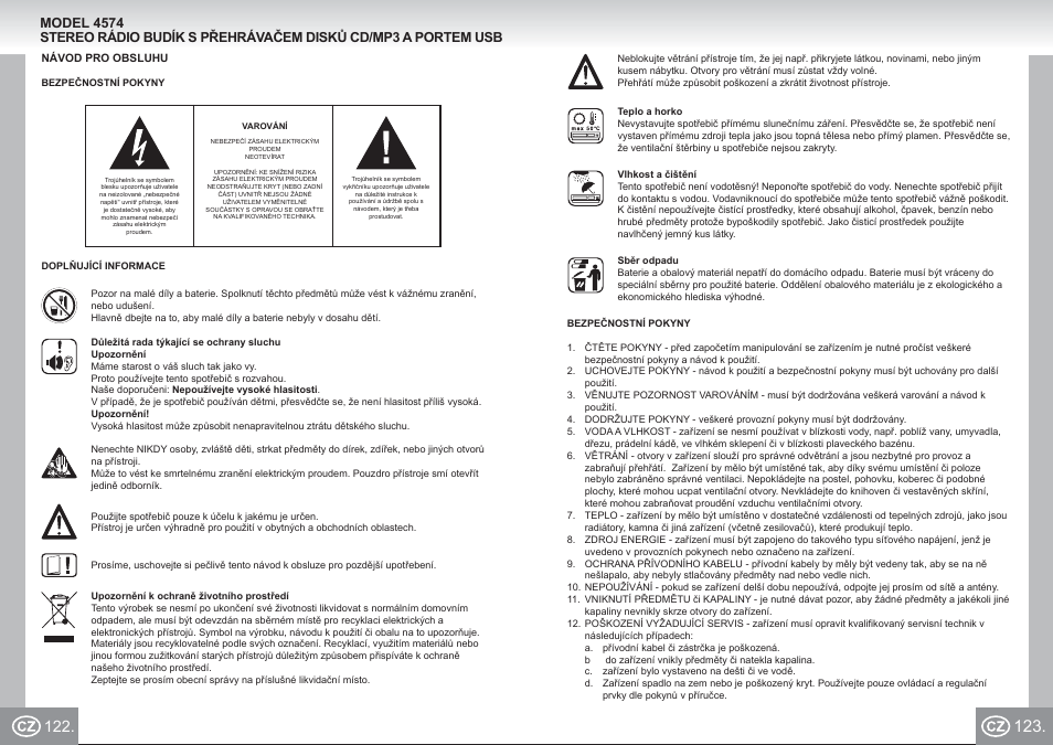 Elta 4574_im p122,123_cz.pdf | Elta 4574 User Manual | Page 62 / 85