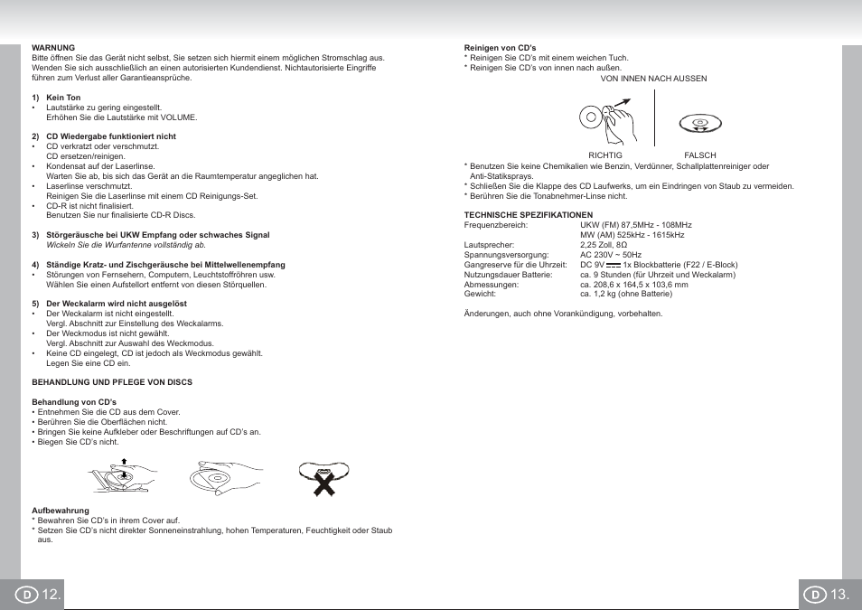 Elta 4574_im p012,13_d.pdf | Elta 4574 User Manual | Page 7 / 85