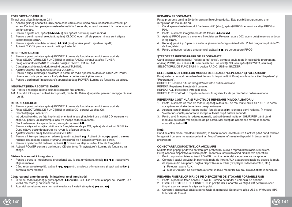 Elta 4574_im p140,141_ro.pdf | Elta 4574 User Manual | Page 71 / 85