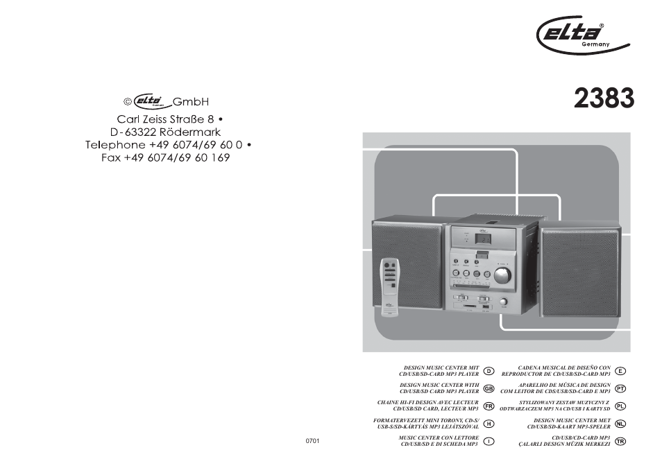 Elta 2383 User Manual | 31 pages