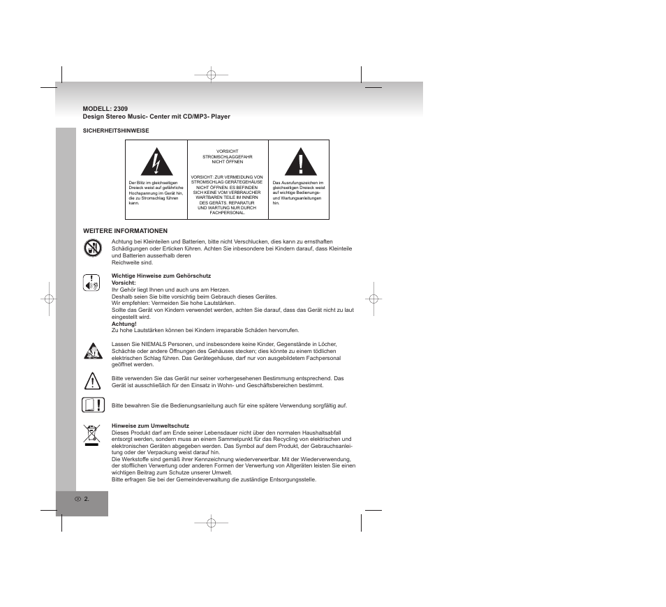 Elta 2309 User Manual | Page 2 / 72