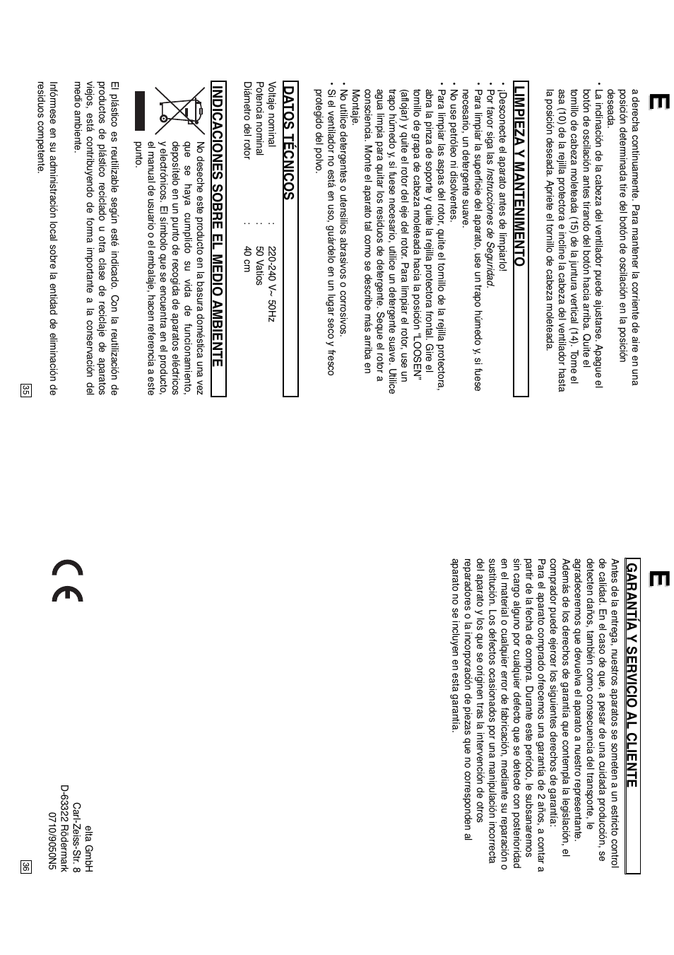 Elta 9050N5 User Manual | Page 19 / 42