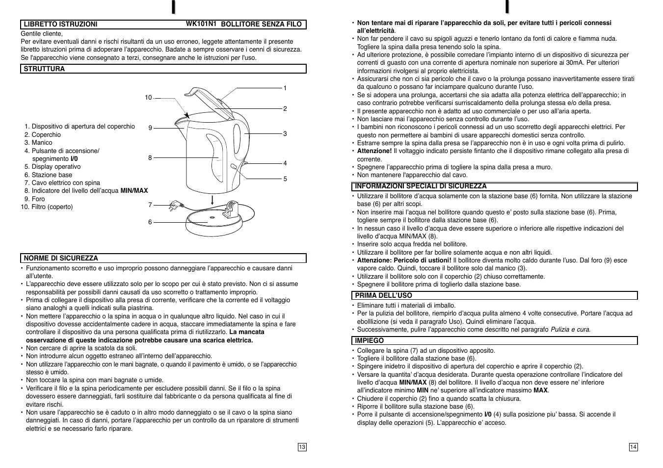 Elta WK101N1 User Manual | Page 8 / 18