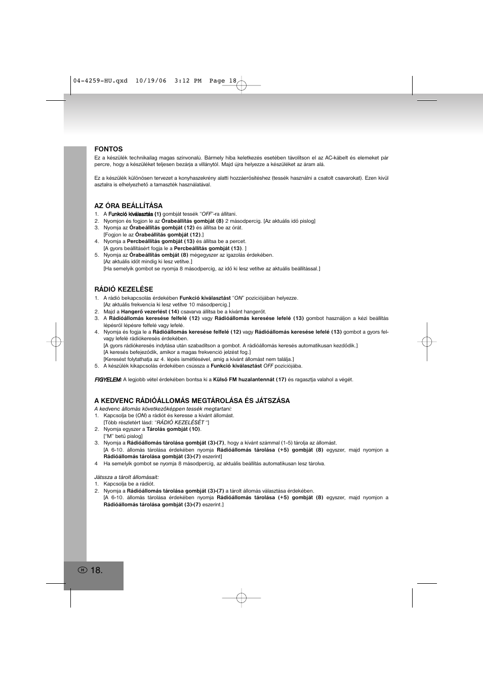 Elta 4259 User Manual | Page 18 / 57