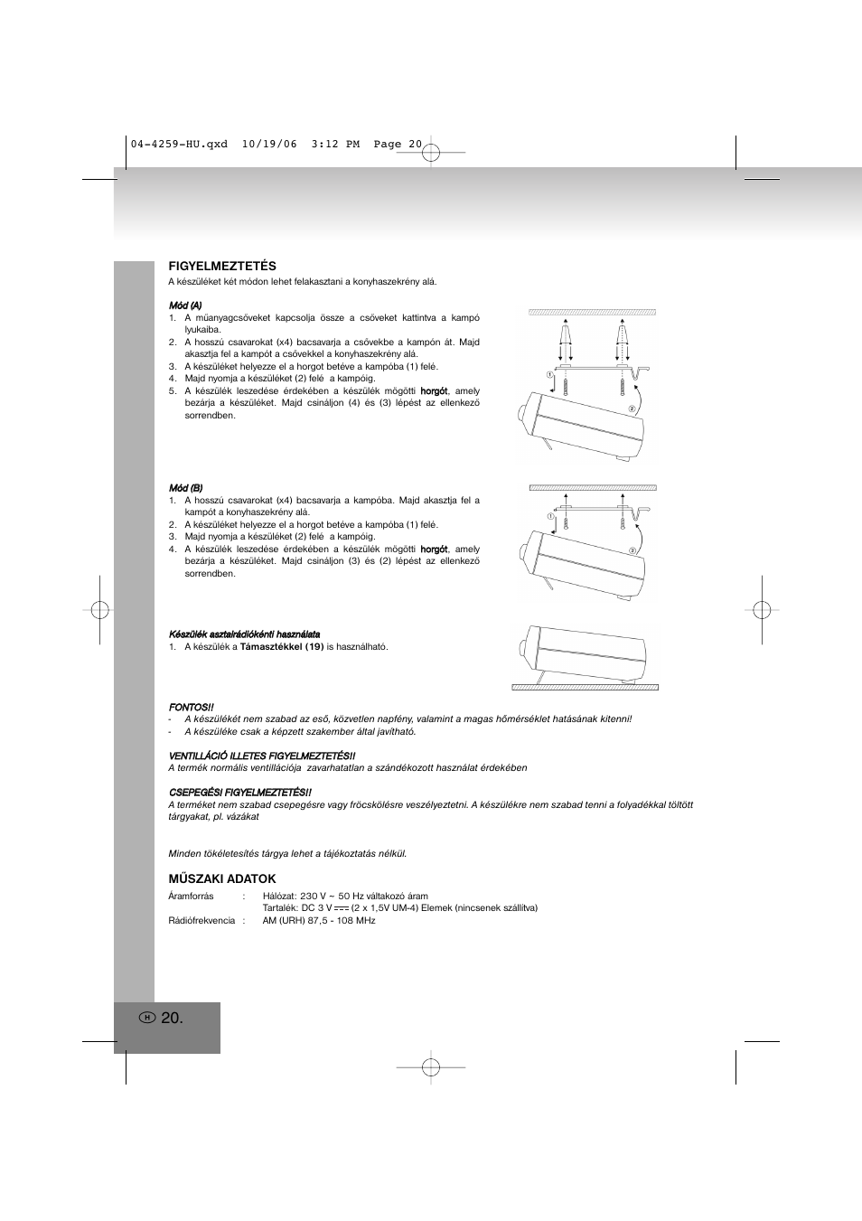 Elta 4259 User Manual | Page 20 / 57