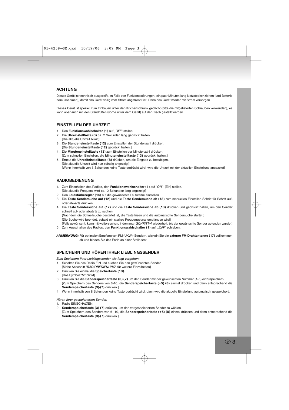 Elta 4259 User Manual | Page 3 / 57
