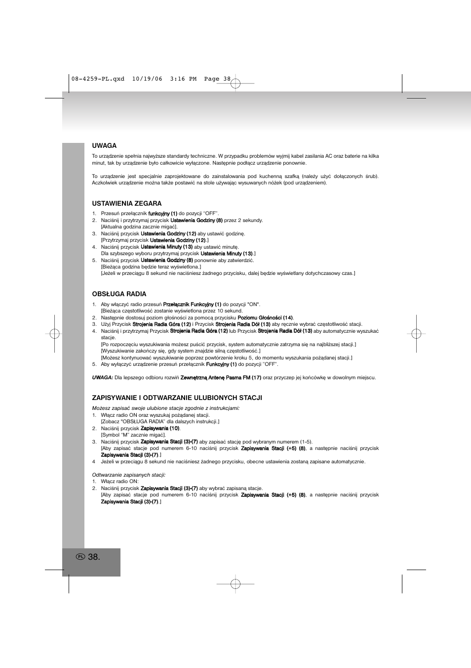 Elta 4259 User Manual | Page 38 / 57