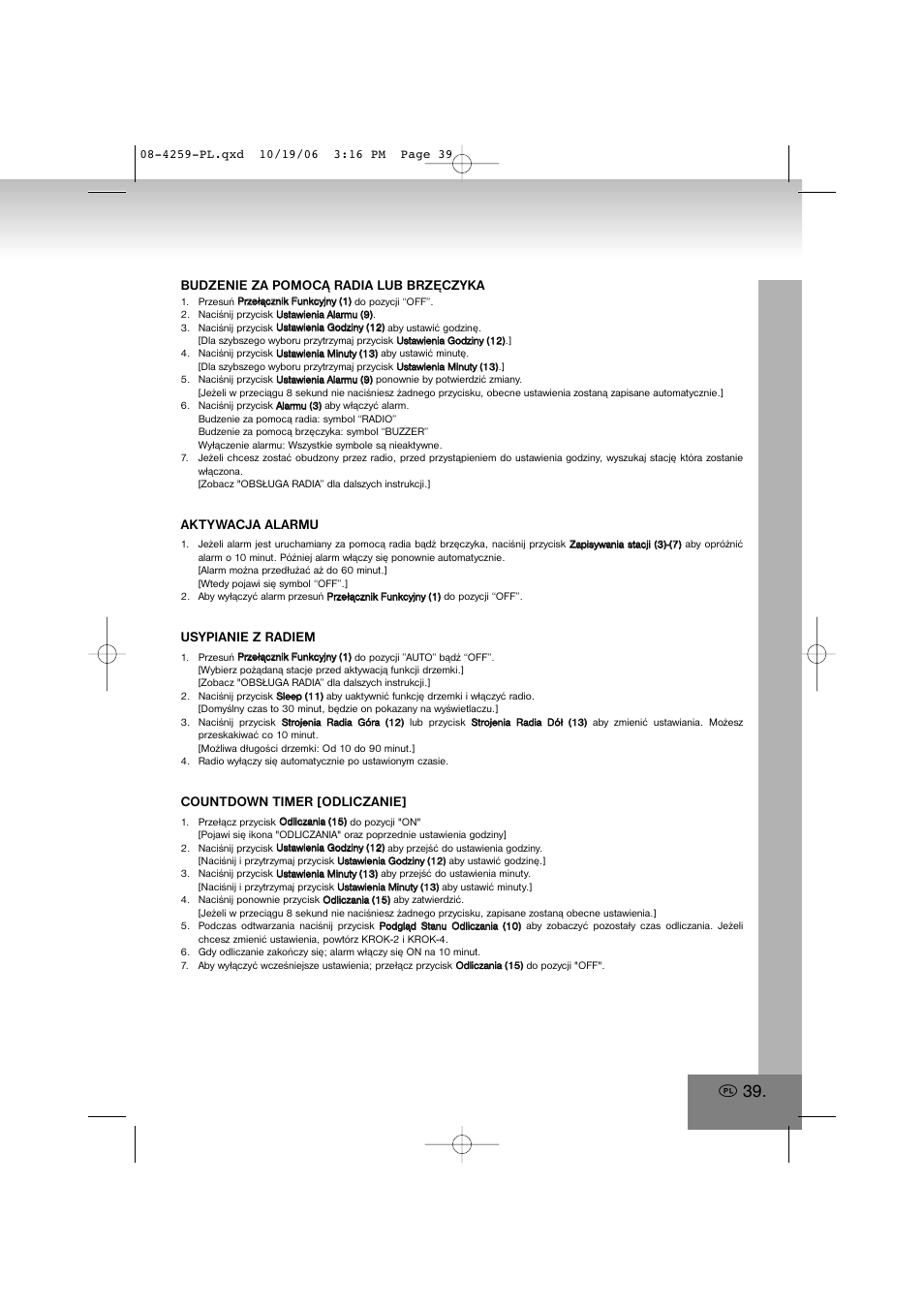 Elta 4259 User Manual | Page 39 / 57