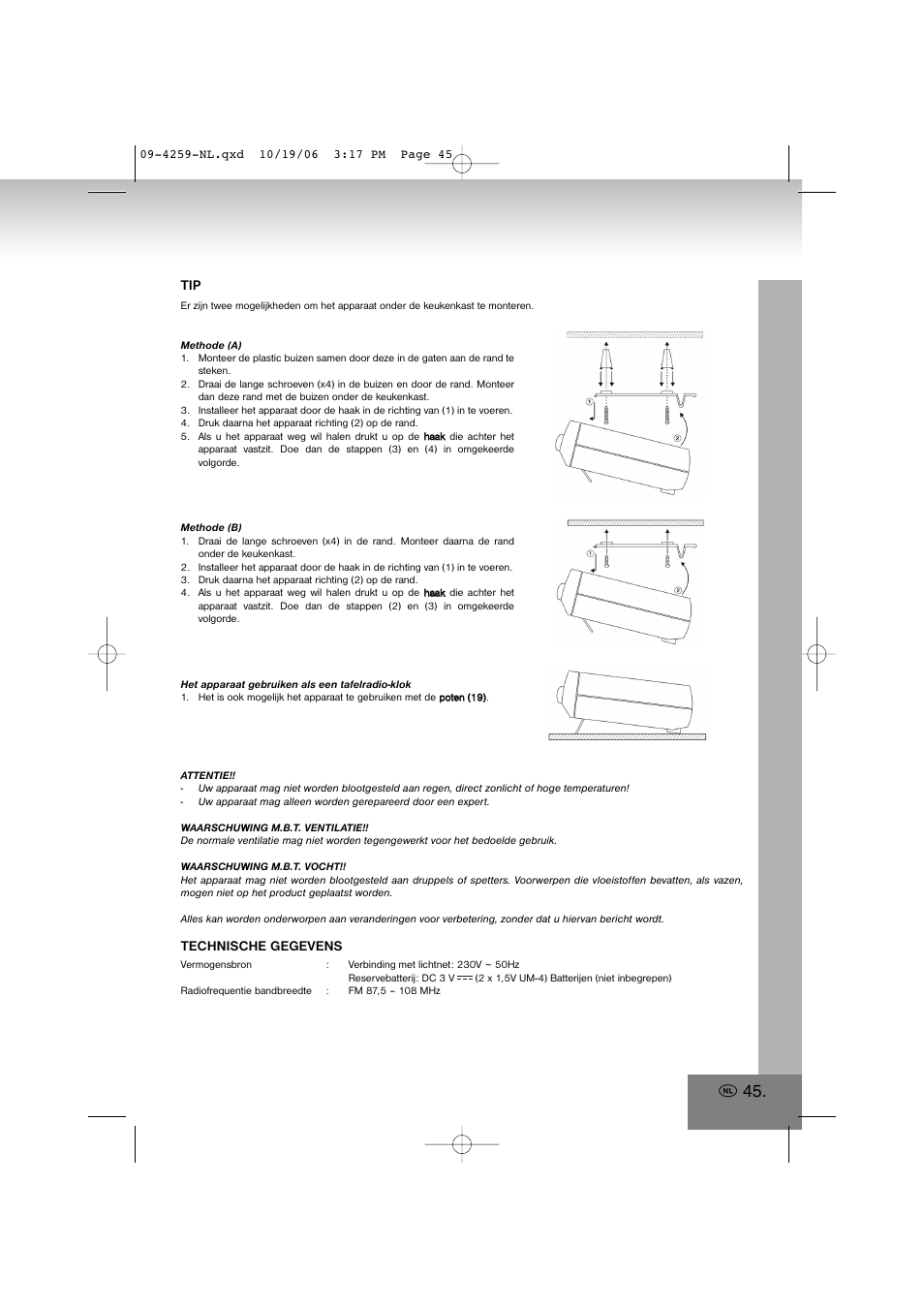 Elta 4259 User Manual | Page 45 / 57