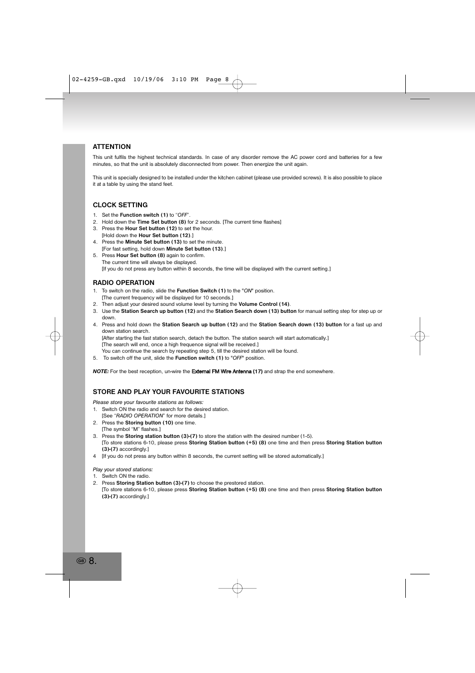 Elta 4259 User Manual | Page 8 / 57