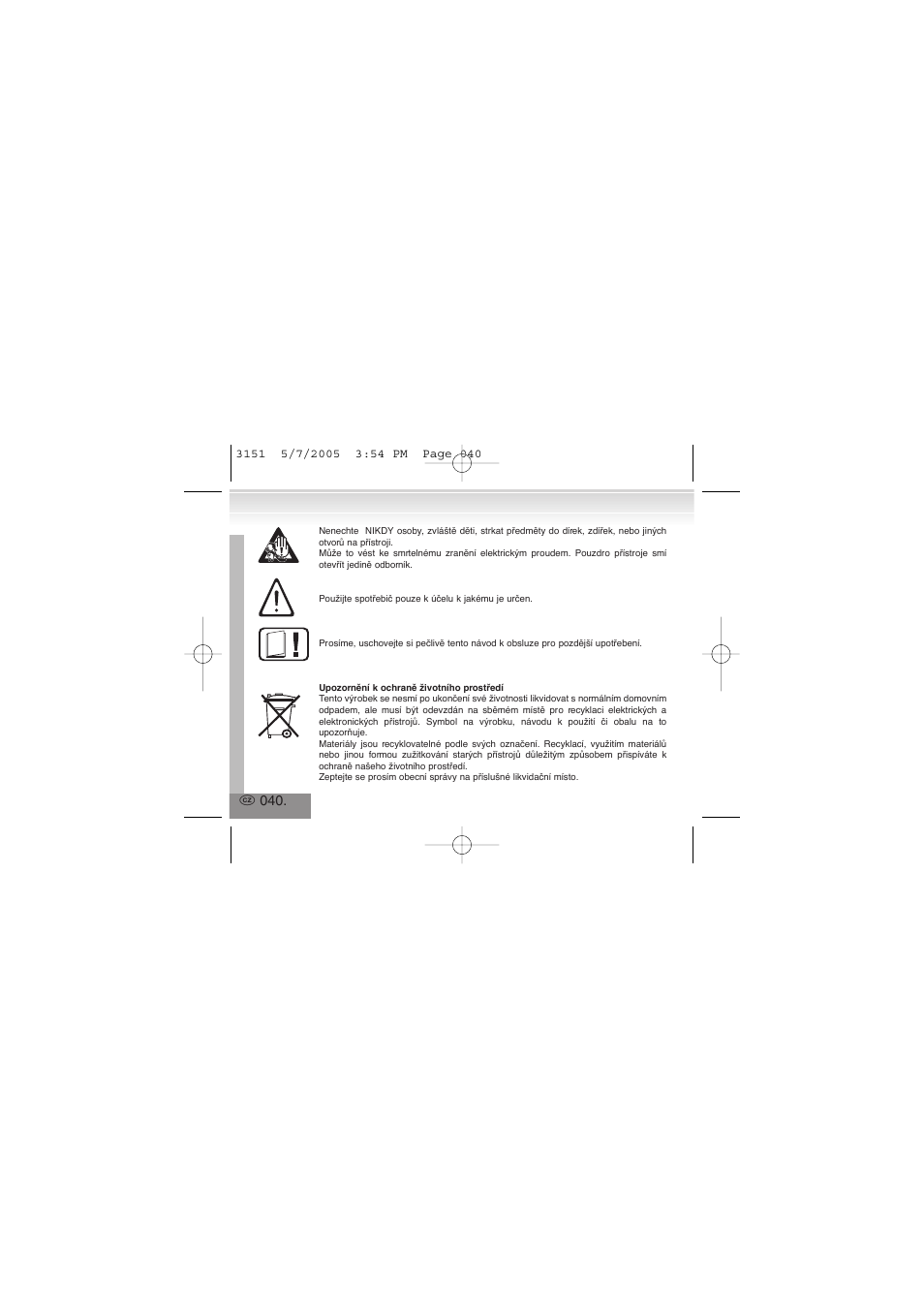 Elta 3151 User Manual | Page 40 / 46