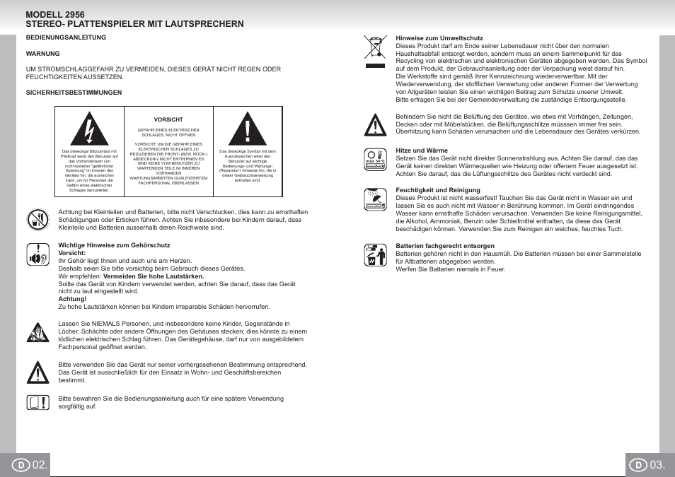 2956 im p02,03_d.pdf | Elta 2956 User Manual | Page 2 / 31