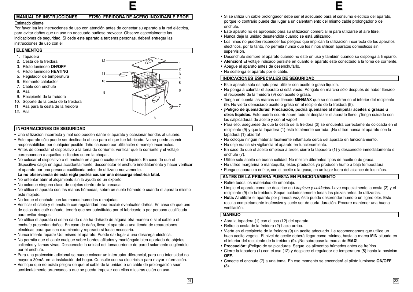Elta FT250 User Manual | Page 12 / 23