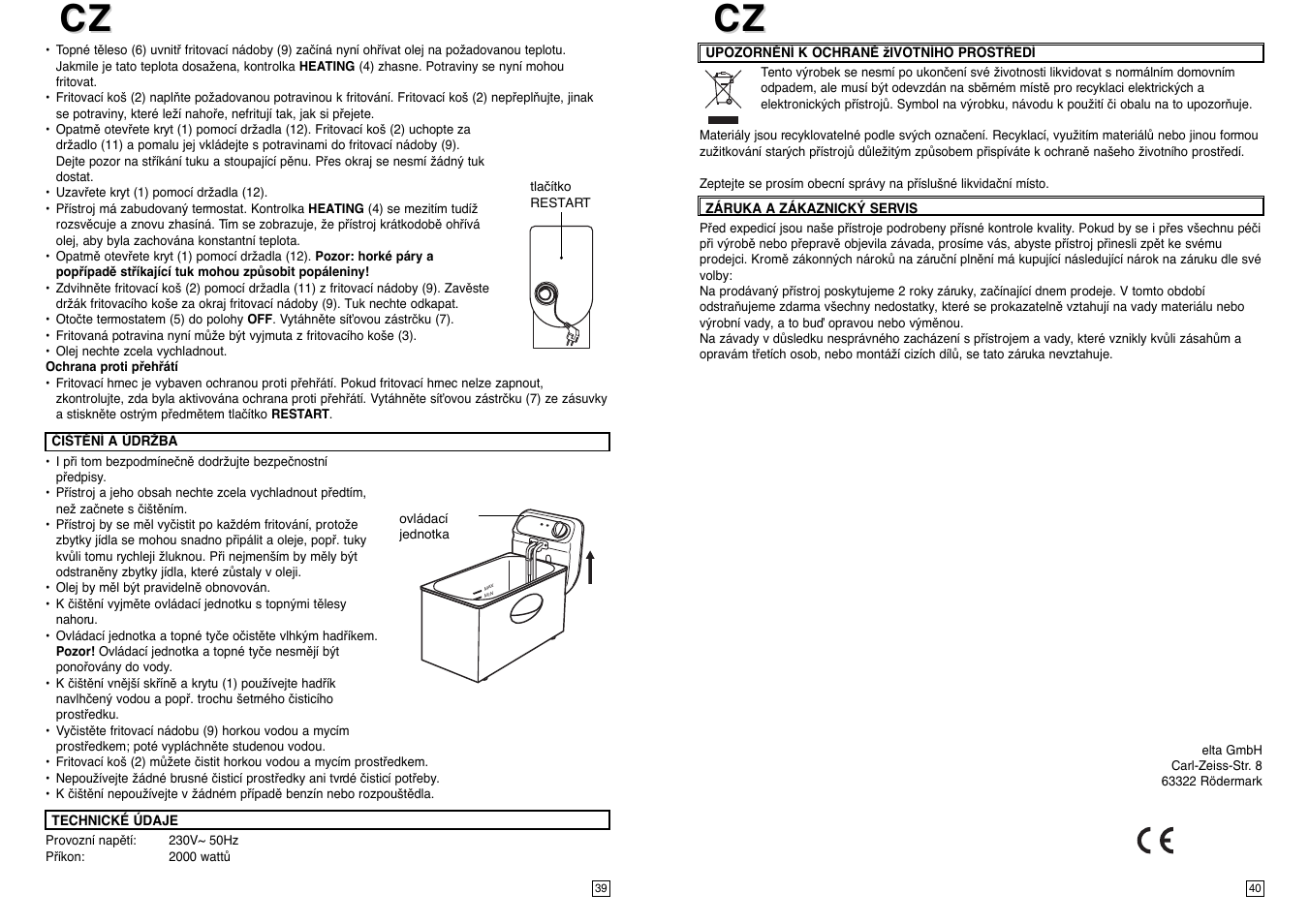 Elta FT250 User Manual | Page 21 / 23