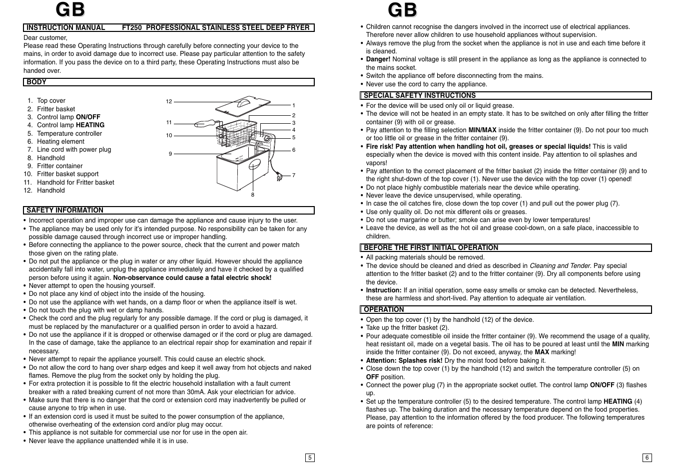 Elta FT250 User Manual | Page 4 / 23