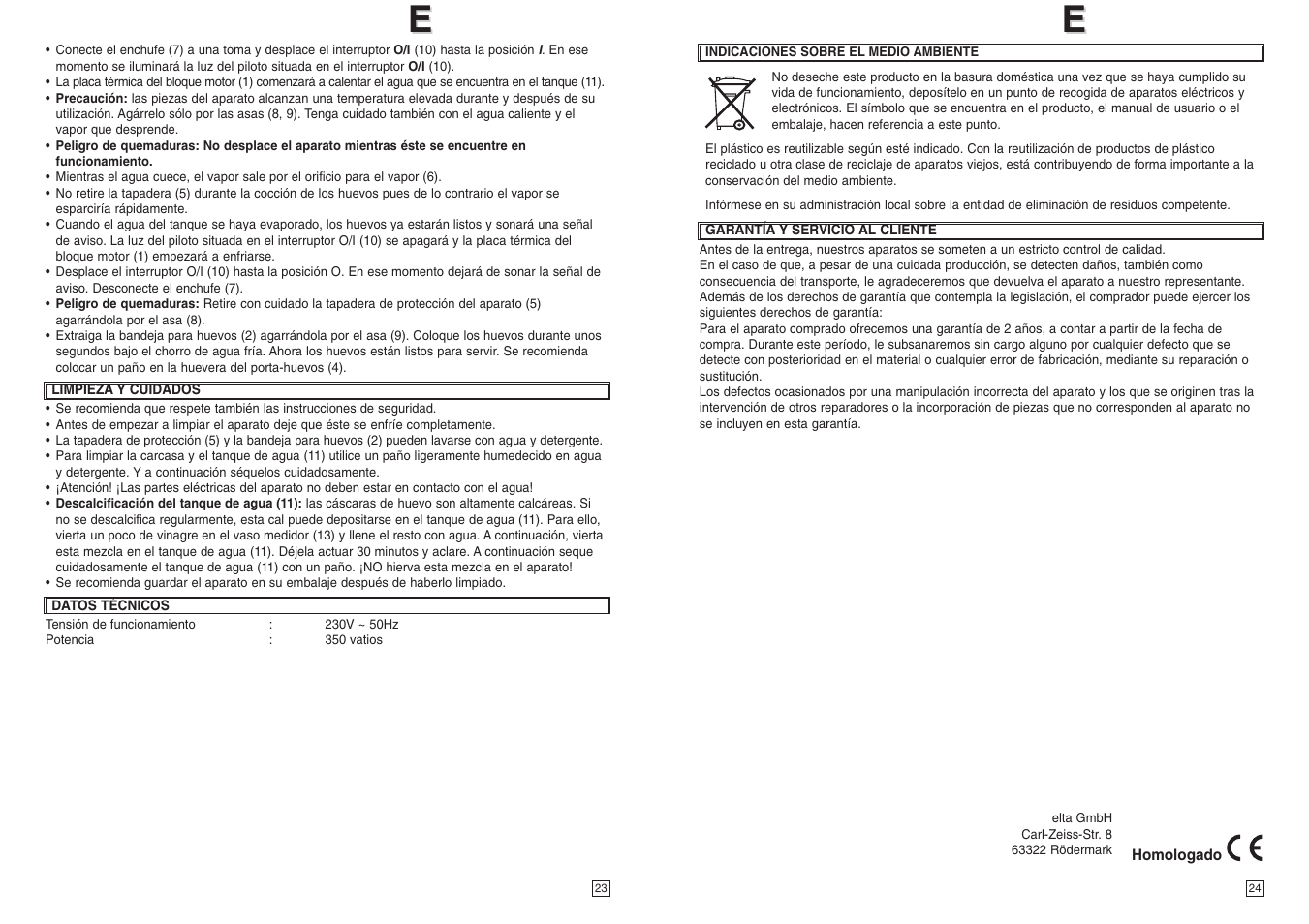 Elta EK111 User Manual | Page 13 / 23